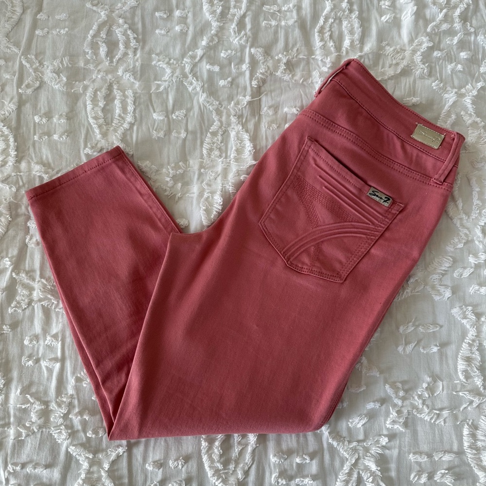 Seven7 Pink Stretch Jeans